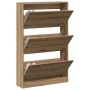 Zapatero de roble artesanal 80x21x125,5 cm de madera elaborada | Foro24.es | Tu tienda online para hogar, jardín y más Foro24.es