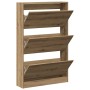 Zapatero de roble artesanal 80x21x125,5 cm de madera elaborada | Foro24.es | Tu tienda online para hogar, jardín y más Foro24.es