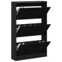 Armario para zapatos Negro Roble 80x21x125,5 cm Madera elaborada | Foro24.es | Tu tienda online para hogar, jardín y más Foro24.es