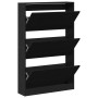 Armario para zapatos Negro Roble 80x21x125,5 cm Madera elaborada | Foro24.es | Tu tienda online para hogar, jardín y más Foro24.es