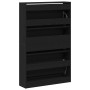 Armario para zapatos Negro Roble 80x21x125,5 cm Madera elaborada | Foro24.es | Tu tienda online para hogar, jardín y más Foro24.es