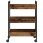 Carrito de cocina madera de ingeniería envejecida 50x30x70 cm by , Kitchen and dining carts - Ref: Foro24-869108, Price: 46,2...