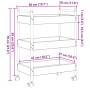 Carrito de cocina madera de ingeniería envejecida 50x30x70 cm by , Kitchen and dining carts - Ref: Foro24-869108, Price: 46,2...