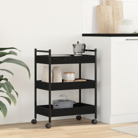 Carrito de cocina madera ingeniería roble negro 50x30x70 cm von , Küchen- und Speisewagen - Ref: Foro24-869110, Preis: 49,54 ...