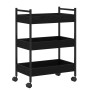 Carrito de cocina madera ingeniería roble negro 50x30x70 cm von , Küchen- und Speisewagen - Ref: Foro24-869110, Preis: 49,54 ...