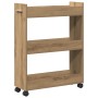 Carrito rodante madera de ingeniería roble artisan 60x22x79 cm | Foro24.es | Tu tienda online para hogar, jardín y más Foro24.es