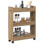 Carrito rodante madera de ingeniería roble artisan 60x22x79 cm | Foro24.es | Tu tienda online para hogar, jardín y más Foro24.es