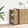 Carrito rodante madera de ingeniería roble artisan 60x22x79 cm | Foro24.es | Tu tienda online para hogar, jardín y más Foro24.es