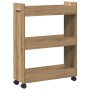 Carrito rodante madera de ingeniería roble artisan 60x22x79 cm | Foro24.es | Tu tienda online para hogar, jardín y más Foro24.es