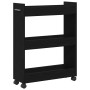 Carrito rodante madera de ingeniería roble negro 60x22x79 cm | Foro24.es | Tu tienda online para hogar, jardín y más Foro24.es