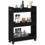 Carrito rodante madera de ingeniería roble negro 60x22x79 cm | Foro24.es | Tu tienda online para hogar, jardín y más Foro24.es