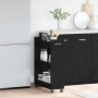 Carrito rodante madera de ingeniería roble negro 60x22x79 cm