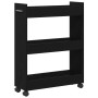 Carrito rodante madera de ingeniería roble negro 60x22x79 cm | Foro24.es | Tu tienda online para hogar, jardín y más Foro24.es