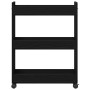 Carrito rodante madera de ingeniería roble negro 60x22x79 cm | Foro24.es | Tu tienda online para hogar, jardín y más Foro24.es