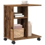 Mesa Auxiliar con Ruedas de Madera Reciclada 50x30x55 cm de Madera Reestructurada | Foro24.es | Tu tienda online para hogar, jardín y más Foro24.es