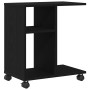 Mesa Auxiliar con Ruedas de Madera Negra 50x30x55 cm | Foro24.es | Tu tienda online para hogar, jardín y más Foro24.es