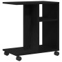 Mesa Auxiliar con Ruedas de Madera Negra 50x30x55 cm | Foro24.es | Tu tienda online para hogar, jardín y más Foro24.es