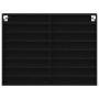 Mueble vitrina madera de ingeniería roble negro 100x8,5x75 cm de , Estantes y estanterías - Ref: Foro24-869188, Precio: 57,25 €