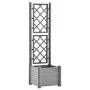 Stone gray PP trellis planter 43x43x142 cm by vidaXL, Pots and planters - Ref: Foro24-317581, Price: 86,42 €, Discount: %