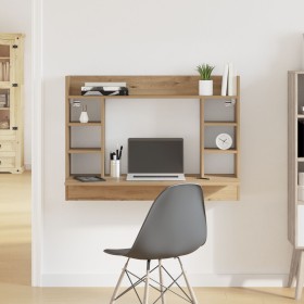 Escritorio Montado en la Pared Roble Artesanal 105x48x75 cm Madera by , Desks - Ref: Foro24-869193, Price: 70,70 €, Discount: %