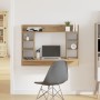 Escritorio Montado en la Pared Roble Artesanal 105x48x75 cm Madera by , Desks - Ref: Foro24-869193, Price: 70,70 €, Discount: %