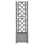 Stone gray PP trellis planter 43x43x142 cm by vidaXL, Pots and planters - Ref: Foro24-317581, Price: 88,02 €, Discount: %