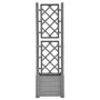 Stone gray PP trellis planter 43x43x142 cm by vidaXL, Pots and planters - Ref: Foro24-317581, Price: 86,42 €, Discount: %