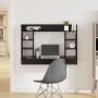 Escritorio Montado en la Pared Madera Negra Roble 105x48x75 cm Madera Elaborada | Foro24.es | Tu tienda online para hogar, jardín y más Foro24.es
