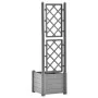 Stone gray PP trellis planter 43x43x142 cm by vidaXL, Pots and planters - Ref: Foro24-317581, Price: 86,42 €, Discount: %