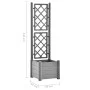 Stone gray PP trellis planter 43x43x142 cm by vidaXL, Pots and planters - Ref: Foro24-317581, Price: 86,42 €, Discount: %
