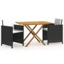 3-piece garden dining set with black cushions by vidaXL, Garden sets - Ref: Foro24-3094301, Price: 240,19 €, Discount: %