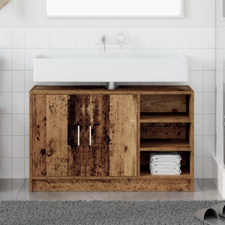 Gabinete para fregadero Madera Envejecida 90x29x55 cm Madera Resistente by , Bathroom furniture - Ref: Foro24-869209, Price: ...