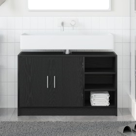 Gabinete de lavabo Negro roble 90x29x55 cm Madera by , Bathroom furniture - Ref: Foro24-869211, Price: 71,08 €, Discount: %