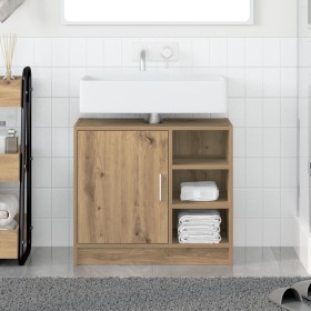 Armario de lavabo Roble Artesano 63x29x55 cm