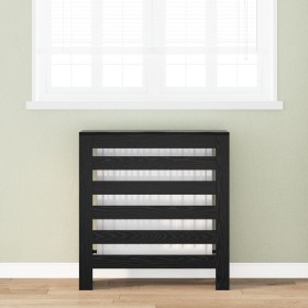 Cubierta de Radiador Roble Negro 78x20x82 cm