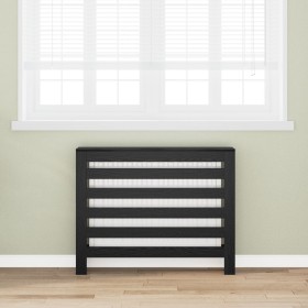 Cubierta de Radiador Roble Negro 104x20x82 cm