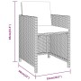 3-piece garden dining set with black cushions by vidaXL, Garden sets - Ref: Foro24-3094301, Price: 223,74 €, Discount: %