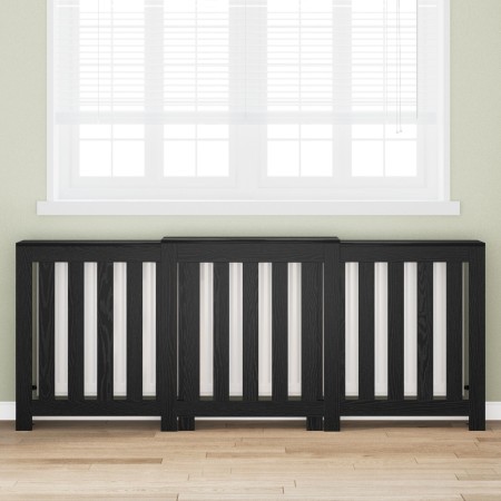 Cubierta de Radiador Roble Negro 205x21.5x83.5 cm Madera Ingenierizada | Foro24.es | Tu tienda online para hogar, jardín y más Foro24.es
