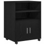 Mueble rcon ruedas madera de ingeniería roble negro 60x48x81 cm | Foro24.es | Tu tienda online para hogar, jardín y más Foro24.es