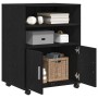 Mueble rcon ruedas madera de ingeniería roble negro 60x48x81 cm | Foro24.es | Tu tienda online para hogar, jardín y más Foro24.es