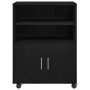 Mueble rcon ruedas madera de ingeniería roble negro 60x48x81 cm | Foro24.es | Tu tienda online para hogar, jardín y más Foro24.es