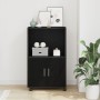 Mueble rcon ruedas madera de ingeniería roble negro 55x40x91 cm by , Sideboards - Ref: Foro24-869243, Price: 69,76 €, Discoun...