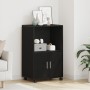 Mueble rcon ruedas madera de ingeniería roble negro 55x40x91 cm by , Sideboards - Ref: Foro24-869243, Price: 69,76 €, Discoun...