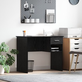 Escritorio con Almacenamiento de Roble Negro