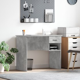 Escritorio con Almacenamiento Gris Concreto