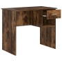 Escritorio con Almacenamiento Roble Ahumado 90x49.5x75 cm Madera Elaborada | Foro24.es | Tu tienda online para hogar, jardín y más Foro24.es