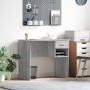 Escritorio con almacenamiento gris sonoma 90x49.5x75 cm madera elaborada | Foro24.es | Tu tienda online para hogar, jardín y más Foro24.es