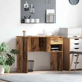 Escritorio con Almacenamiento Madera Vieja