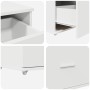 Armario de Cajones con Ruedas Blanco 55x45x33.5 cm MDF von , Schließfächer und Lagerschränke - Ref: Foro24-869306, Preis: 54,...