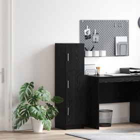 Aparador de Roble Negro Roble Negro MDF y Chapa